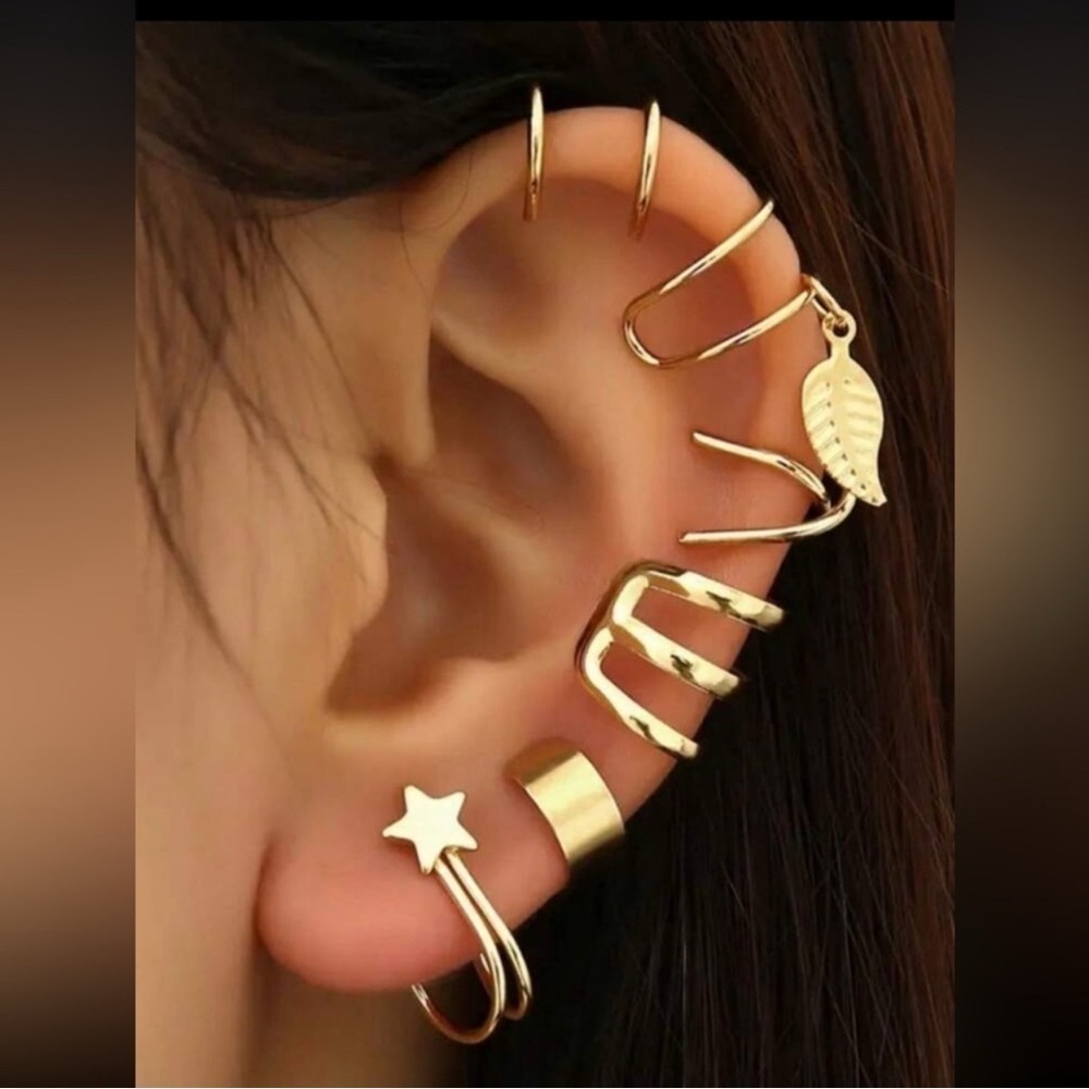 Gold Ear Cuff Set